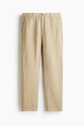 H&M Hose aus Leinenmix in Regular Fit - Beige