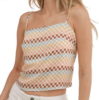 Sadie & Sage Palm Canyon Drive Camisole In Ivory Multi