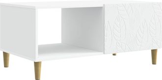 vidaXL Mesa De Centro Blanco 90 X 50 X 40 Cm Madera De Ingenier&iacute;a Vidaxl