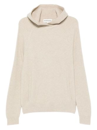 Eric Bompard ribbed-knit hooded sweater - men - Fabric - L - Neutrals