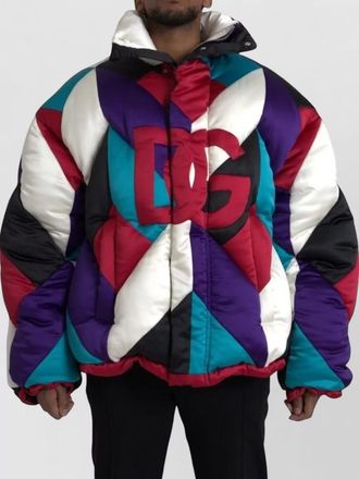 Dolce & Gabbana down logo-print puffer jacket