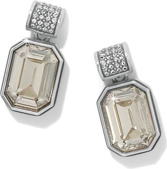 Brighton Womens Meridian Aurora Post Earrings In Silver-Aqua