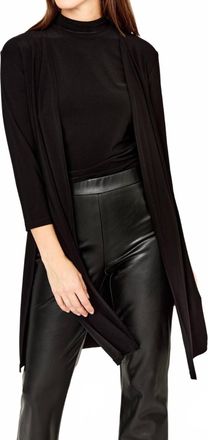 Frank Lyman Design Open Front Casual Jacket In Black
