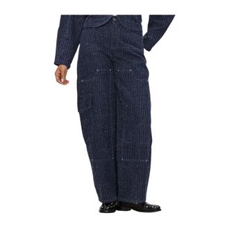 Refined Department Refined Department - Woven Structure Denim Balloon Jeans Coco - Dames - Jeans - Blauw - Maat: L Denim