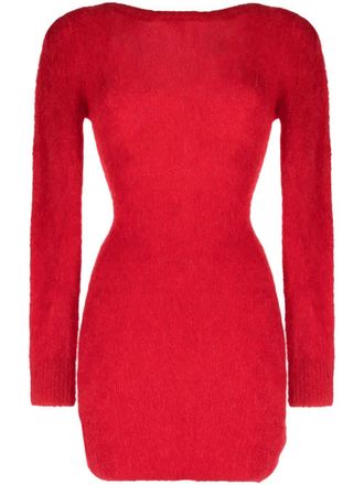 BA&SH Abito corto Tunia con scollatura posteriore - Rosso