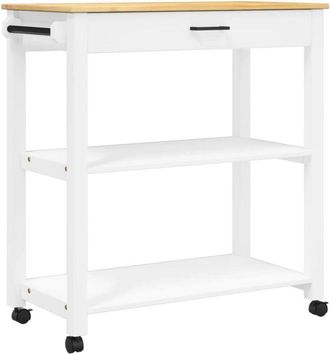 vidaXL Carrito De Cocina Monza Madera Maciza De Pino 84x40x88,5 Cm Vidaxl