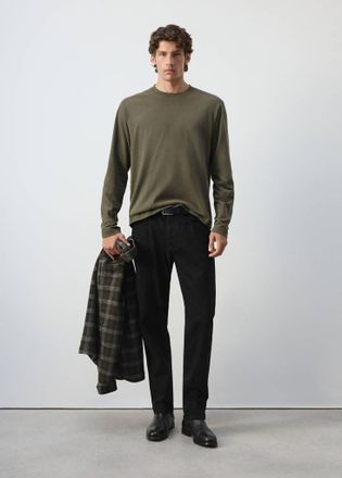Mango Maglietta 100% cotone oliva - Uomo - XXL - MANGO MAN