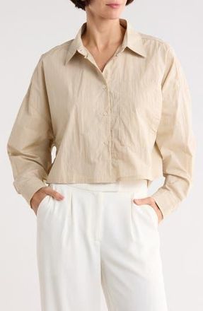 Patrizia Luca Cropped Cocoon Shirt in Sand at Nordstrom Rack, Size Large/x-Large