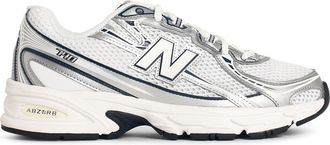 New Balance 740 Sneakers In White And Silver Technical Fabric Blend