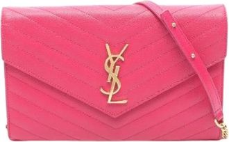 Saint Laurent Pre-owned Cassandra Leren Schoudertas - Dames - Vintage Schoudertas - Roze - ONE Size - Leer - Vintage