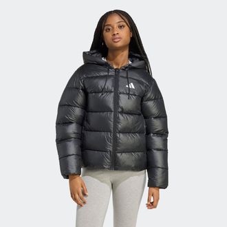 adidas Winterjacke ADIDAS SPORTSWEAR ESSENTIALS CLIMAWARM KUNSTDAUNEN PUFFER, Damen, Gr. XL, schwarz, Obermaterial: 100% Polyester, Jacken Winterjacke