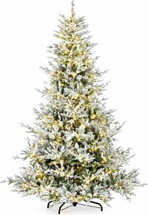 BIZZOTTO &Aacute;rbol de navidad nevado 180 cm, 3353 ramas, 900 micro-led, &oslash; 135 cm
