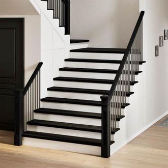 vidaXL Vidaxl - Pelda&ntilde;os De Escalera 4 Uds Madera Maciza Roble Marr&oacute;n Oscuro