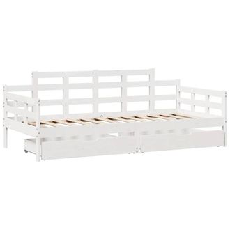 Berkfield Home Practical Daybed with Drawers without Mattress White 90x190 cm Si