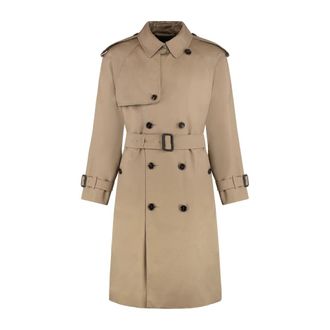 Burberry Double-Breasted Trenchcoat - Heren - Trenchcoats - Bruin - M - Jassen