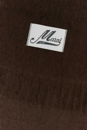 Marni Womens Alpaca Blend Scarf Brown Nylon