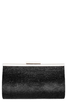 Nina Crystal Frame Clutch in Black at Nordstrom