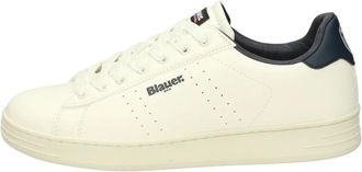 Blauer Lage Sneakers - Heren - Sneakers - Wit - 41 EU - Leer - Schoenen
