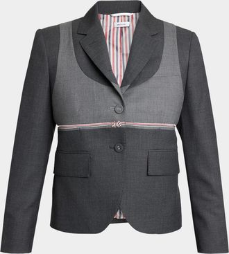 Thom Browne Bikini Trompe Loeil Single-Breasted Sport Coat