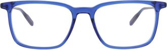 Montblanc 53mm Square Optical Glasses in Blue Transparent at Nordstrom Rack