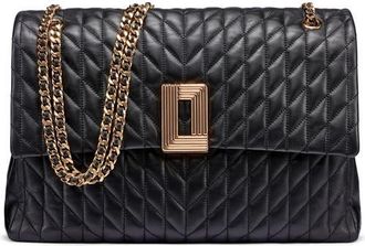 Karl Lagerfeld Lafayette Jumbo Shoulder in Black/gold at Nordstrom