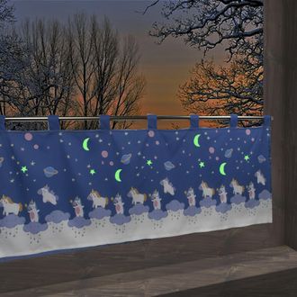 Delindo Lifestyle Scheibengardine »Einhorn« Schlaufen 1 Stk. tlg. Leuchtet in der Nacht