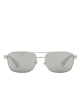Burberry Sunglasses Zonnebril met rechthoekig montuur - Zilver
