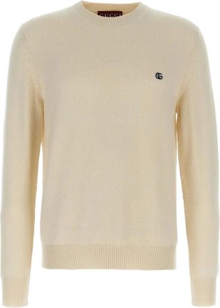 Gucci Trui met geborduurd logo - Beige