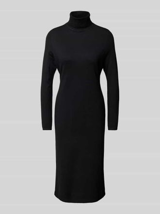 s.Oliver Red Label Slim Fit Strickkleid mit Rollkragen im Viskosemix in Black, Gr&ouml;&szlig;e 48