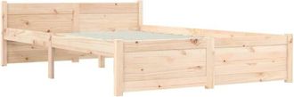 vidaXL Vidaxl - Estructura de cama doble sin colchón madera maciza 135x190 cm