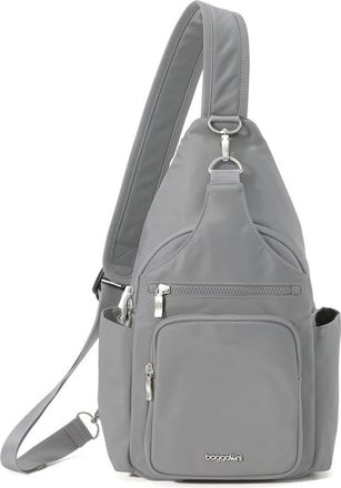 Baggallini Central Park Large Sling Bag in Opal Grey Twill at Nordstrom