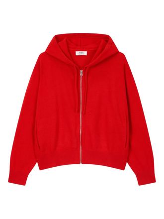 STUDIO TOMBOY zip-up hoodie - women - Wool/Nylon/Fabric - OS - Red