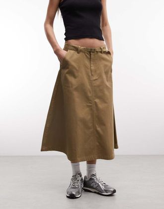 The North Face Gonna midi in twill beige-Neutro
