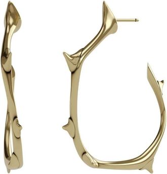 John Richmond Stijve oorbellen met gouden spikes - Dames - Oorbellen - Geel - ONE Size - Accessoires