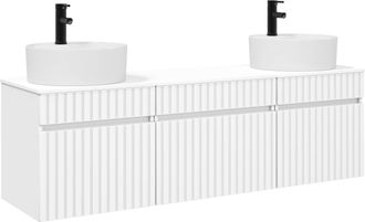 vidaXL Juego De Muebles De Ba&ntilde;o 3 Uds. Blanco 49 X 44,5 X 65 Cm Vidaxl