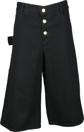 Bottega Veneta Lange Shorts - Dames - Korte Broeken - Zwart - S - Katoen - Korte Broeken