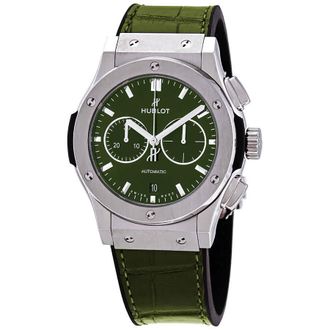 Hublot Classic Fusion Green Sunray Dial Chronograph Automatic Mens Watch 541.NX.8970.LR