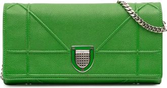 Dior 2015 Grained Calfskin Diorama Croisiere Wallet on Chain crossbody bag - Green