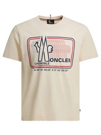Moncler T-Shirt mit Rundhalsausschnitt und Logo-Print