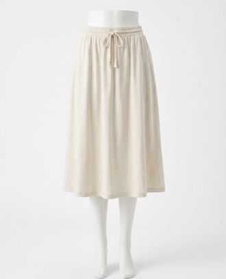Spanx Luxe Drape Midi Skirt In Linen