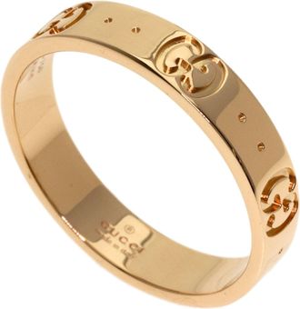 Gucci Icon Pink Gold (18K) Band Ring (Pre-Owned)