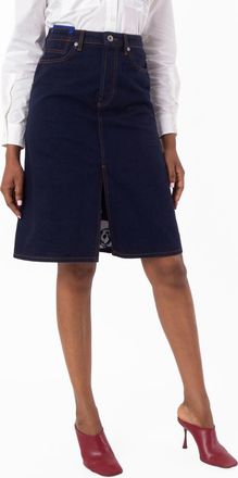Burberry Japanese Denim Midi Skirt, Brand Size 6 (US Size 4)