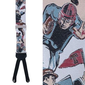 Trafalgar Store Retro Pattern Leatherheads Limited Run Silk Suspenders in Multiple at Nordstrom