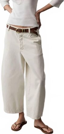 Free People Lay Down Chino Trousers In Clean Ivory