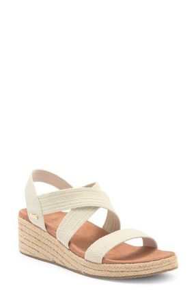 Skechers x Martha Stewart Arch Fit Beverlee Espadrille Wedge Sandal in Off White at Nordstrom, Size 9