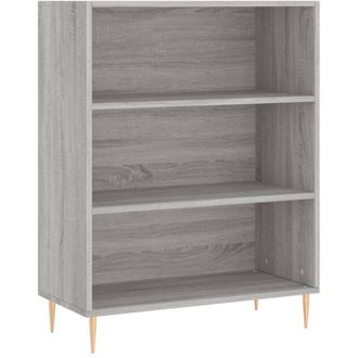 vidaXL Bookcase Grey Sonoma 69.5x32.5x90 cm Engineered Wood Vidaxl