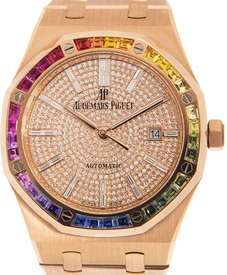 Audemars Piguet Royal Oak Automatic Rainbow Diamond Rose Gold Unisex Watch 15413OR.YY.1220OR.01