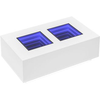 vidaXL Vidaxl - Mesa De Centro Con Led Infinity Blanca 116x69x40 Cm