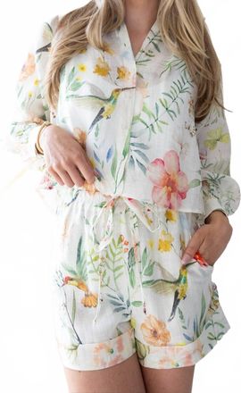 Lavender Brown Kalani Shorts In Multi