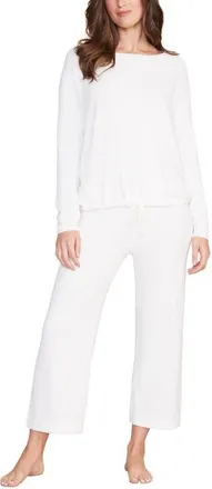 Barefoot Dreams CozyChic Ultra Lite Lounge Pullover in Pearl at Nordstrom, Size X-Large